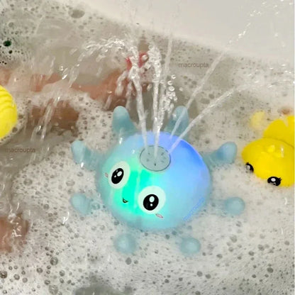 Baby Bath Toys Spray Water Shower Bathing Toys for Kids Electric Whale Bath Ball with Light Music LED Light Toys Bathtub Toy