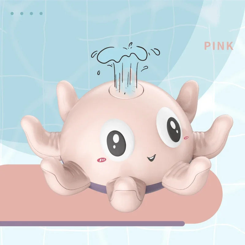 Baby Bath Toys Spray Water Shower Bathing Toys for Kids Electric Whale Bath Ball with Light Music LED Light Toys Bathtub Toy